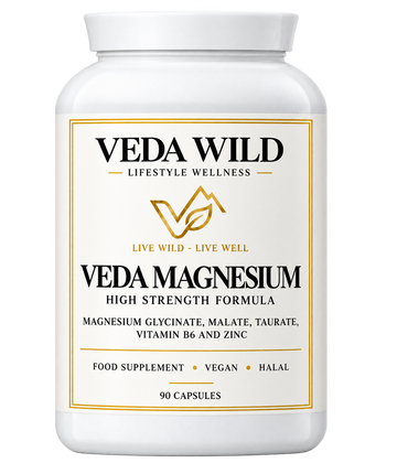 The Evening Sleep Sanctuary Duo — VEDA Magnesium 3 Complex & Contoured Blackout Silk-Feel Sleep Mask